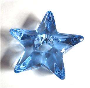 Cambridge Glass Moonlight Blue STAR Candlesticks PR  