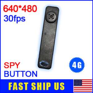 New 640x480 Mini 4GB Spy Button Pinhole Camera Mini DV Color Camcorder 