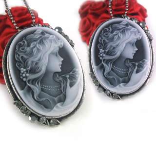 NEW ANTIQUE STYLE CAMEO NECKLACE CHAIN PENDANT JEWELRY  