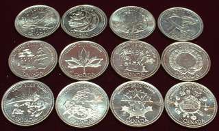 MILLENNIUM CANADA 2000 QUARTER SET ** B.U.**  