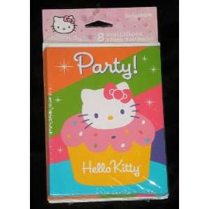  Hello Kitty Cupcake Birthday Party Invitation Thank You 