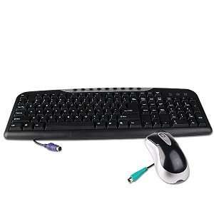  3 in 1 PS/2 Keyboard/Optical Mouse & Speaker Set (Blk/Sil 