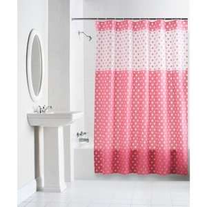  White & Pink Polka Dots Shower Curtain 4 Your Home 