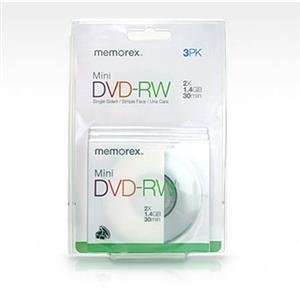  NEW DVD RW Mini 3 Pack (Blank Media)