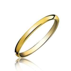 Bling Jewelry 2mm Gold Tungsten Carbide Unisex Ring (more sizes 