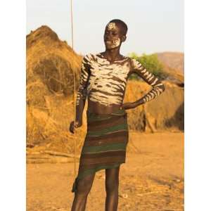  Karo Man with Body Painting, Kolcho Village, Ethiopia 