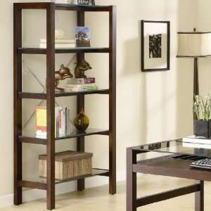   Contemporary Bookcase with 5 Glass Shelves by Coaster