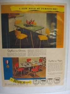 Vintage 1950 Daystrom Playdine Kitchen Furniture Ad  