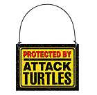 PROTECTED BY ATTACK RATS Sm Hanger Sign Plaque Pet rat