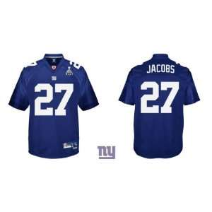 Brandon Jacobs #27 Giants Jersey Authentic Blue NFL Jersey 