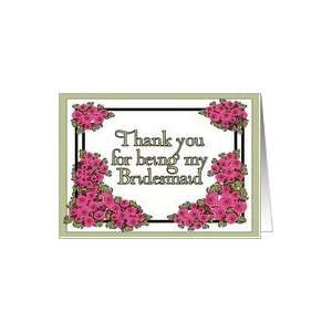  Thank You For Being My Bridesmaid Card Health & Personal 