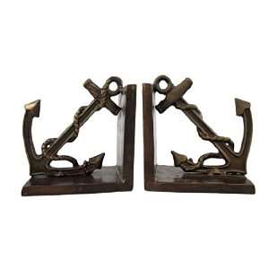  Antiqued Bronze Anchor Bookends