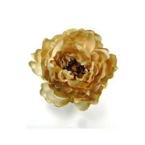    Magnetic Cream Ivory Peony Flower Brooch Pin 4.5 