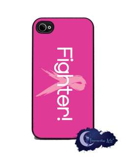 Fighter Breast Cancer Pink Ribbon   iPhone 4/4s Slim Case Cell Phone 
