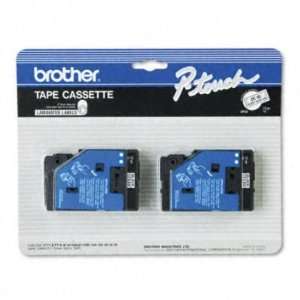  Brother P Touch PT 15 Label Tape 2Pack (OEM) 0.50 Black 