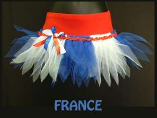 Cheerleading tutu skirt ~ flag colours ~ choose your size and country