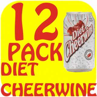 12 pack of DIET CHEERWINE Cans cherry cola soft soda  