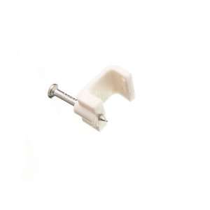  WHITE TWIN AND EARTH CABLE WIRE CORD CLIPS 2.5 MM ( pack 