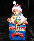 CLAIRES 1999 CHRISTMAS TEDDY BEAR TRINKET BOX NEW  