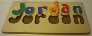 PERSONALIZED CHILD NAME WOOD FLOOR PUZZLE PRIMARY LONG  