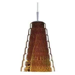   Lamp Ali Jack Pendant for Canopies with Choco Gold Glass Shade Chrome
