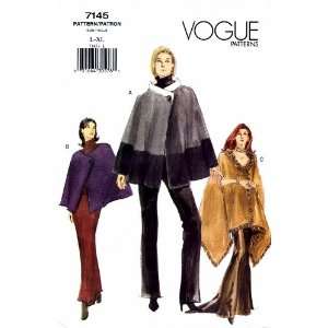  Vogue 7145 Sewing Pattern Pants Misses Full Figure Cape 