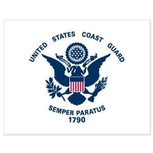  US Coast Guard White Flag car bumper sticker window decal 