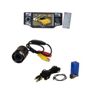 Lanzar Car DVD Player and Pyle Camera Package   SD45MU 4.5 TFT Touch 