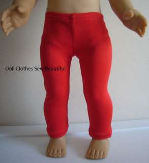DOLL CLOTHES fit American Girl Red Stretch Leggings WOW  