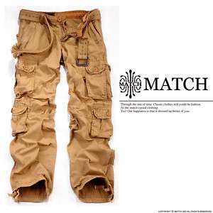 NEW MATCH Mens Cargo Pants Mud 30 36 Free S&H  