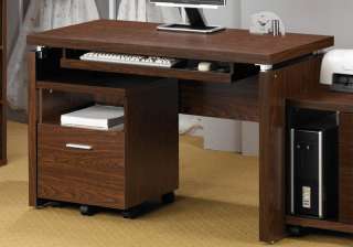 Piece Contemporary Computer Desk With File Cabinet  