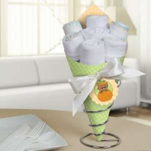   Pumpkin African American   Diaper Bouquets   Baby Shower Centerpieces