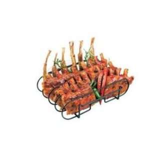  Grill Pro Non Stick 4 Section Rib Rack 26028 Gas or Charcoal Grills 