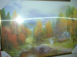   KINKADE 3D HOLOGRAPHIC HOLOGRAM BROOKSIDE HIDEAWAY COTTAGE PICTURE