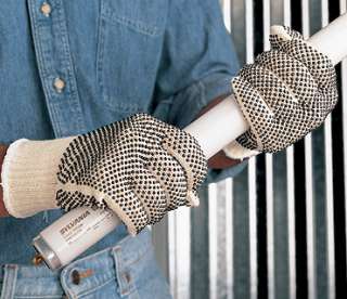 300 Pr Double PVC Dot Cotton String Knit Gloves Mens  