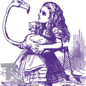 Royal CROQUET Alice in Wonderland Vintage book T Shirt  