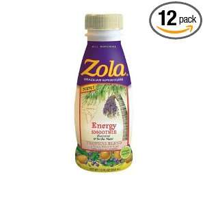 Zola Brazilian Superfruits Energy Smoothie, Tropical Blend, 12 Ounce 