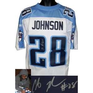   Chris Johnson Jersey   Reebok White EQT   Autographed NFL Jerseys