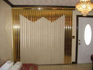 Designer Vertical Blinds & Valence Custom Made 118x79  