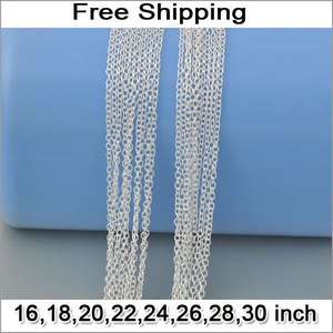   Fashion jewelry 60% Silver Rolo Chain Necklaces 16 To 30 New  