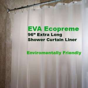  Frosty Clear Eva Ecopreme Non Toxic Extra Long Shower Curtain 