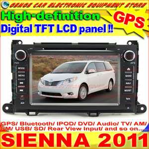 TOYOTA Sienna HD Digital Screen GPS Navi In dash Car DVD Player ipod 