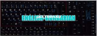 NETBOOK HUNGARIAN ENGLISH KEYBOARD STICKERS BLACK COLOR  
