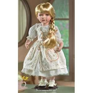  Blonde Braid Porcelain Collectible Doll 