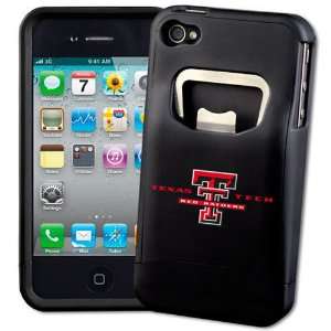 NCAA Texas Tech Red Raiders Black Bottle Opener iPhone 4 Cover 