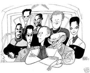 STAR TREK DEEP SPACE NINE, Signed AL HIRSCHFELD  