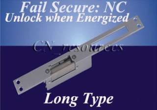 Electric Strike Door Lock Long Type Fail Secure NC  