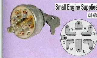 STARTER/IGNITION SWITCH 7 TERMINAL FOR AYP, MURRAY, MTD  