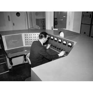  Man Working at a Control Panel at the New York Worlds 