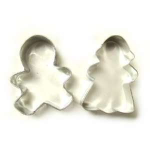 Ginger Boy and Girl Set of 2 Cookie Cutters   3 Inch  